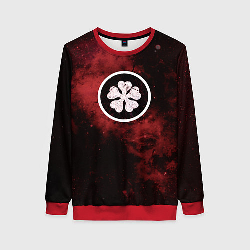 Женский свитшот Черный клевер / 3D-Красный – фото 1