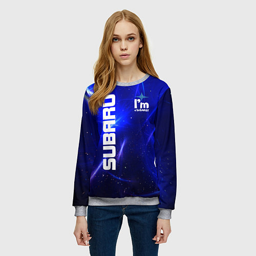 Женский свитшот Субару / 3D-Меланж – фото 3