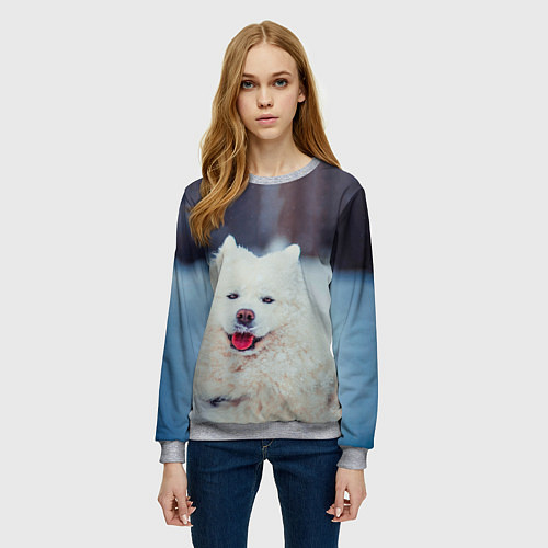 Женский свитшот САМОЕД / 3D-Меланж – фото 3