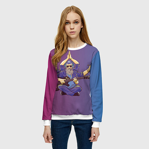 Женский свитшот БГ многорукий / 3D-Белый – фото 3