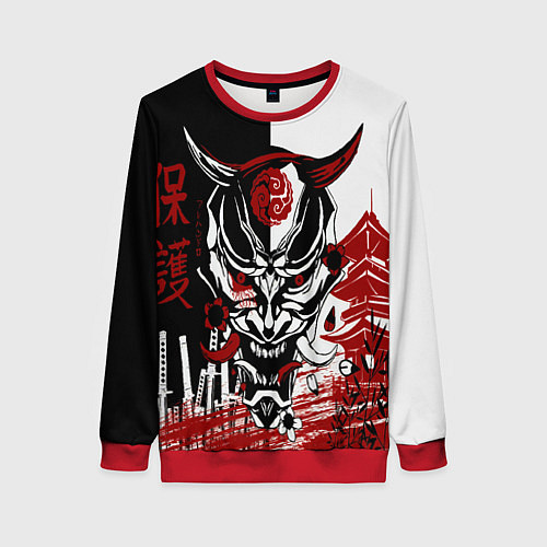 Женский свитшот Самурай Samurai / 3D-Красный – фото 1