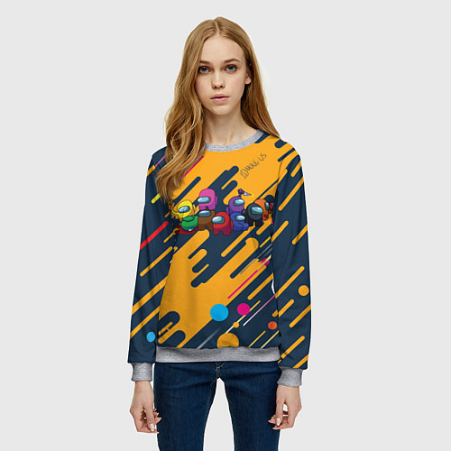 Женский свитшот Among us / 3D-Меланж – фото 3