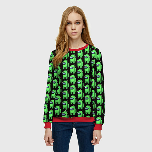 Женский свитшот Among Us Crocodile / 3D-Красный – фото 3
