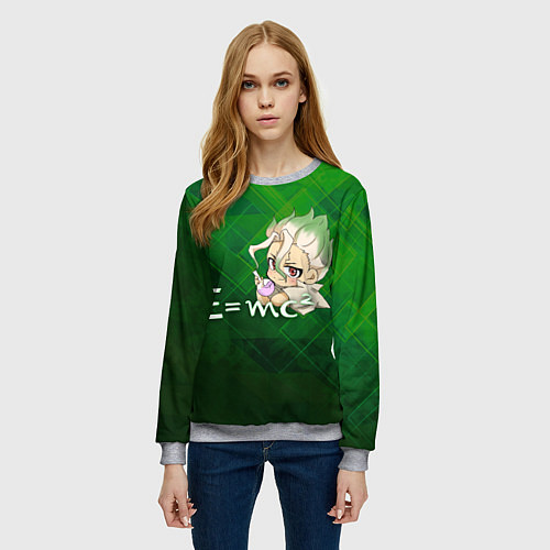 Женский свитшот Доктор Стоун / 3D-Меланж – фото 3