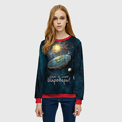 Свитшот женский Плоская Земля шах и мат, цвет: 3D-красный — фото 2