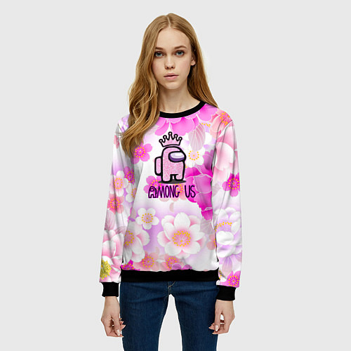 Женский свитшот Among Us / 3D-Черный – фото 3