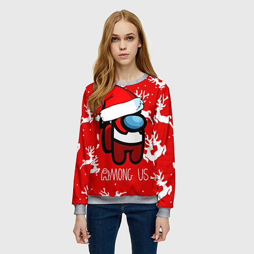 Женский свитшот Новый Год Среди Нас! / 3D-Меланж – фото 3