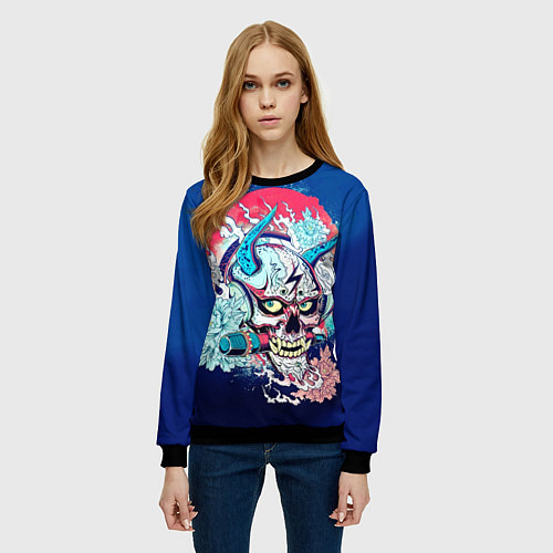 Женский свитшот Хання / 3D-Черный – фото 3