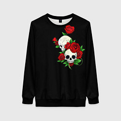 Женский свитшот Roses Skulls