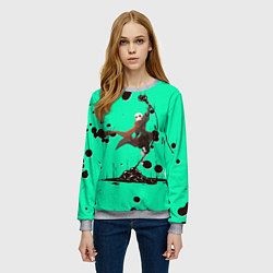 Свитшот женский Undertale, цвет: 3D-меланж — фото 2