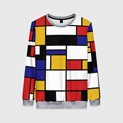 Свитшот женский Color blocking, цвет: 3D-меланж