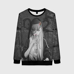 Свитшот женский Zero Two, цвет: 3D-черный