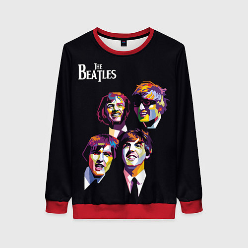 Женский свитшот The Beatles / 3D-Красный – фото 1