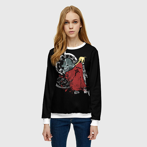 Женский свитшот Стальной Алхимик / 3D-Белый – фото 3