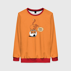 Свитшот женский Хьюстон, у нас проблемы!, цвет: 3D-красный