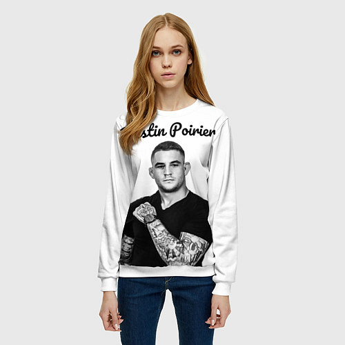 Женский свитшот Dustin Poirier / 3D-Белый – фото 3