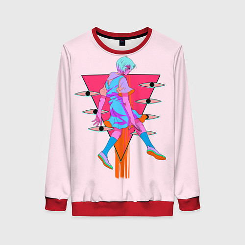 Женский свитшот Евангилион / 3D-Красный – фото 1
