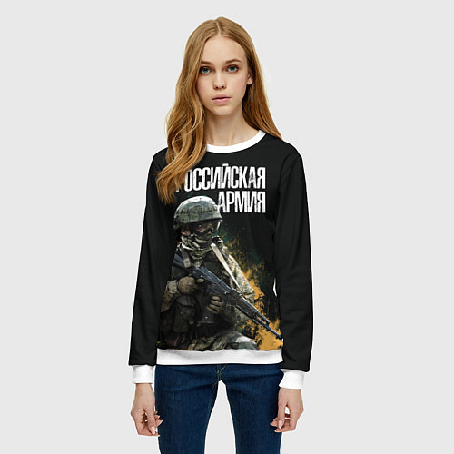 Женский свитшот Российская Армия / 3D-Белый – фото 3