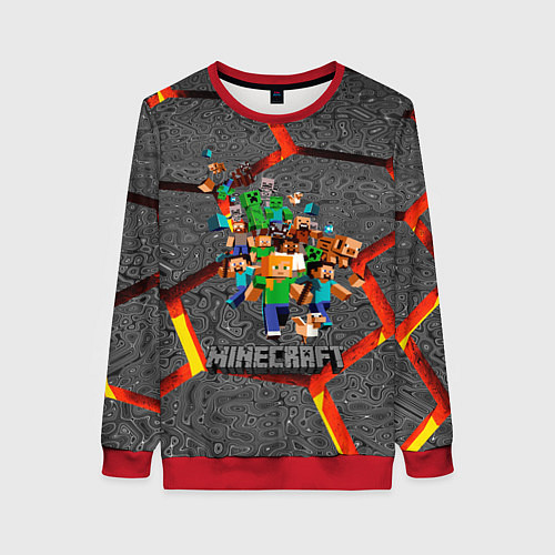 Женский свитшот MINECRAFT МАНКРАФТ / 3D-Красный – фото 1