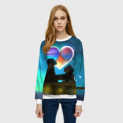 Свитшот женский Ваня Дмитриенко Венера-Юпитер, цвет: 3D-белый — фото 2