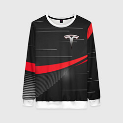 Свитшот женский TESLA ABSTRACT ТЕСЛА СПОРТ, цвет: 3D-белый