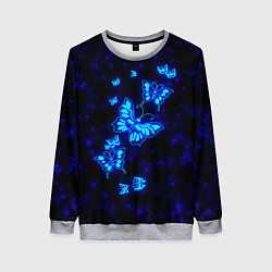 Женский свитшот Неоновые бабочки