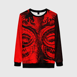 Свитшот женский BLACK RED DRAGONS TATOO, цвет: 3D-черный