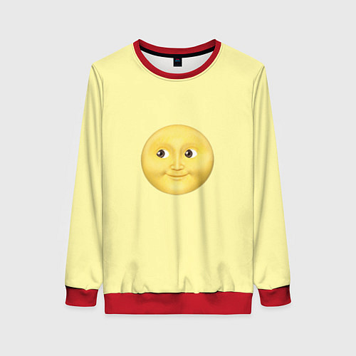 Женский свитшот Светлая луна / 3D-Красный – фото 1