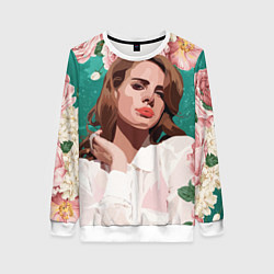 Свитшот женский Lana del rey, цвет: 3D-белый