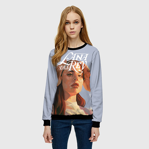 Женский свитшот Lana del rey / 3D-Черный – фото 3