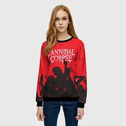 Свитшот женский Cannibal Corpse Труп Каннибала Z, цвет: 3D-черный — фото 2