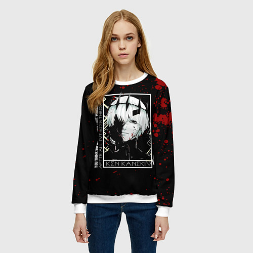 Женский свитшот YOU THINK SOMETHING LIKE THAT WOULD HURT / 3D-Белый – фото 3