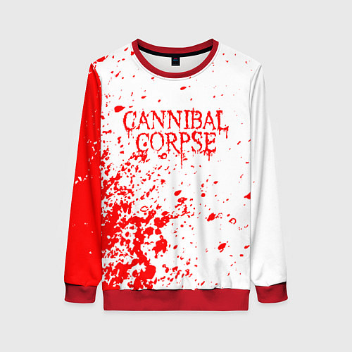 Женский свитшот Cannibal corpse / 3D-Красный – фото 1