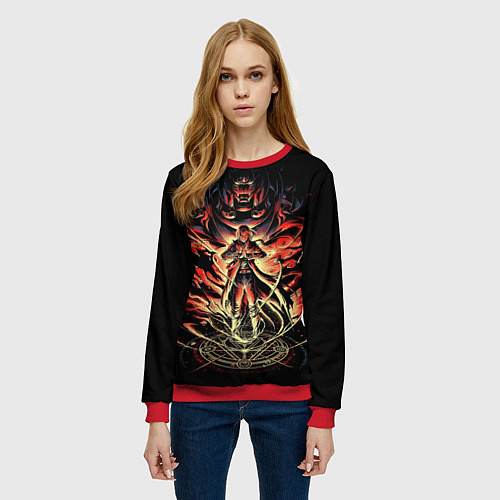 Женский свитшот СТАЛЬНОЙ АЛХИМИК / 3D-Красный – фото 3