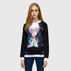 Свитшот женский ГОДЖО САТОРУ GOJO SATORU, цвет: 3D-белый — фото 2