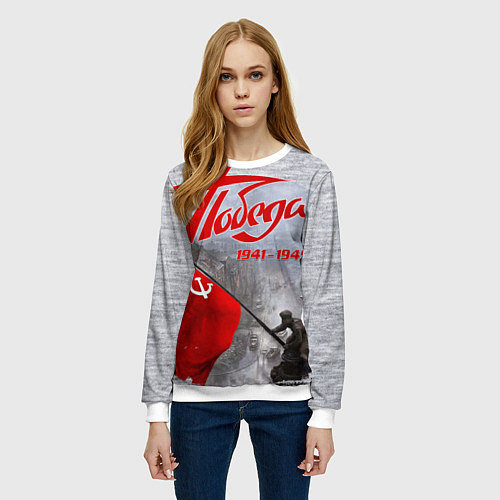 Женский свитшот 9 мая День победы / 3D-Белый – фото 3