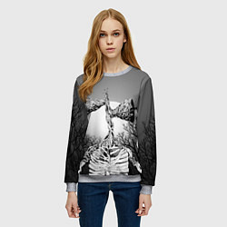 Свитшот женский СИРЕНОГОЛОВЫЙ, цвет: 3D-меланж — фото 2