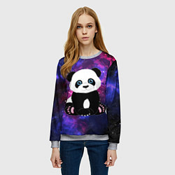 Свитшот женский Space Panda, цвет: 3D-меланж — фото 2