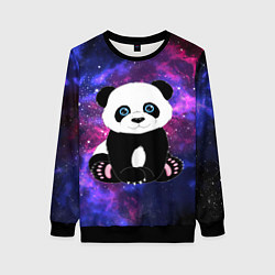 Свитшот женский Space Panda, цвет: 3D-черный