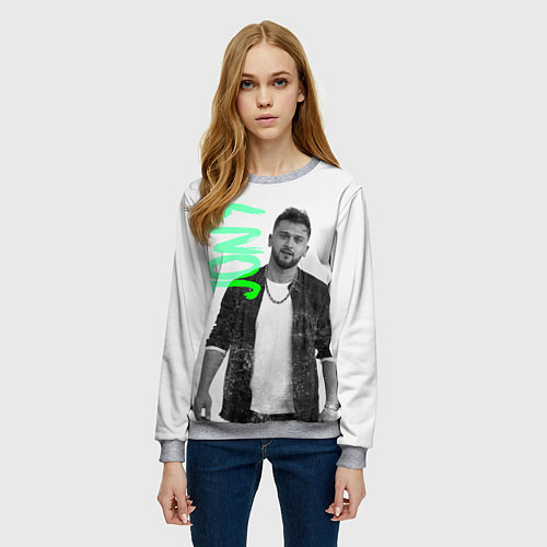 Женский свитшот Jony music / 3D-Меланж – фото 3