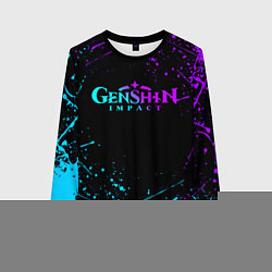 Женский свитшот GENSHIN IMPACT NEON LOGO