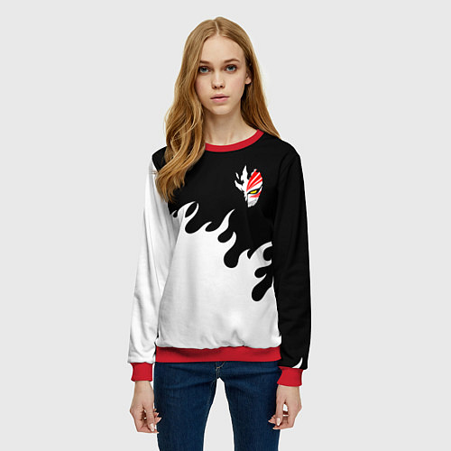 Женский свитшот BLEACH FIRE БЛИЧ ОГОНЬ / 3D-Красный – фото 3