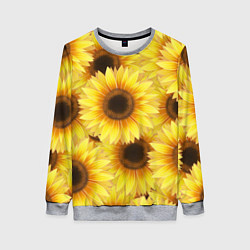 Женский свитшот Подсолнухи в поле