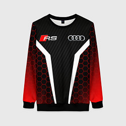 Свитшот женский AUDI RS АУДИ РС МЕТАЛЛ, цвет: 3D-черный