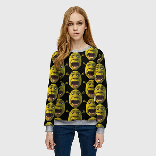 Женский свитшот Шрек навсегда / 3D-Меланж – фото 3