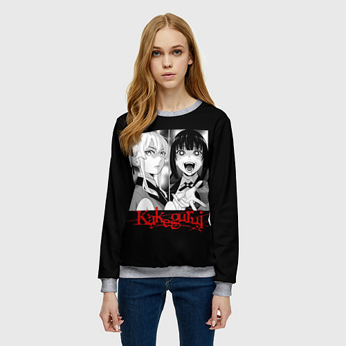 Женский свитшот Безумный Азарт / 3D-Меланж – фото 3