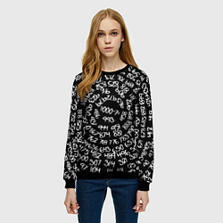 Свитшот женский 1000-7, цвет: 3D-черный — фото 2