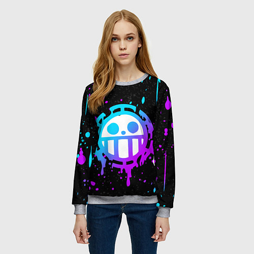 Женский свитшот ONE PIECE ВАН ПИС НЕОН / 3D-Меланж – фото 3