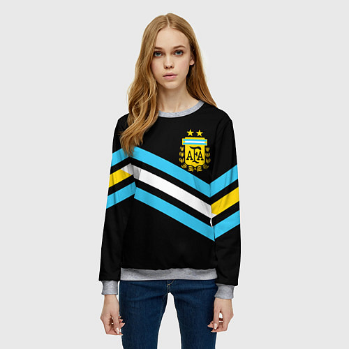 Женский свитшот Сборная Аргентины / 3D-Меланж – фото 3