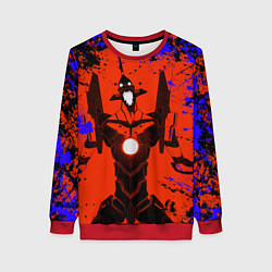 Свитшот женский Евангелион Evangelion, цвет: 3D-красный